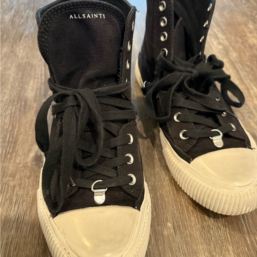 AllSaints Elena Stamp High-Top Sneakers